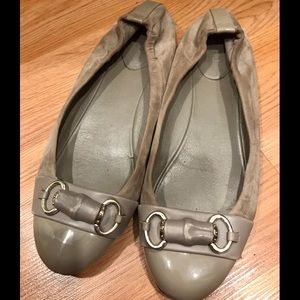 Gucci grey flats